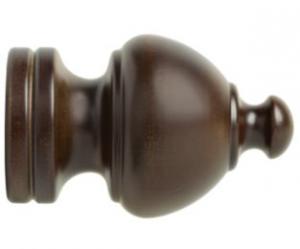 2" Wood Trends Sherwood Finial - 841 - Coffee